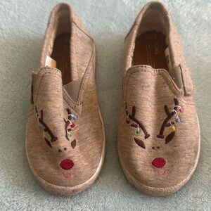 Tiny Toms Reindeer Shoes size T10 and 12Y